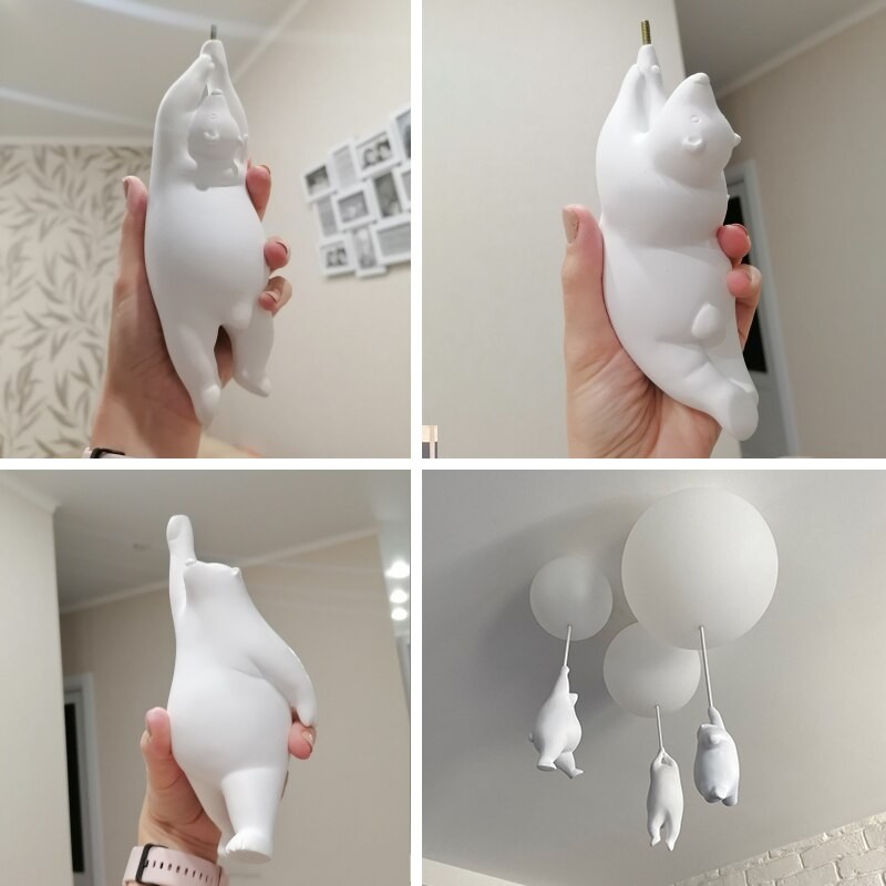 Children'S Bedroom Ceiling Lamps Monkey Puppy Cartoon Bear Ceiling Chandelier Nursery Living Room Balloon Decoration Luminary
