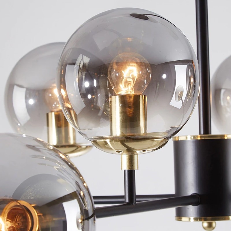 Modern Nordic Style LED Chandelier For Living Room Bedroom Dining Room Kitchen Ceiling Pendant Lamp Glass Ball E27 Hanging Light