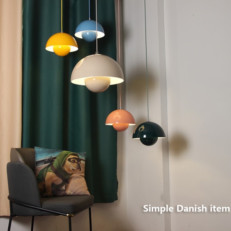 Modern Pendant Light semicircular Nordic color Restaurant hanging ceiling lamp Denmark indoor Living Room bar led Pendant Lamp