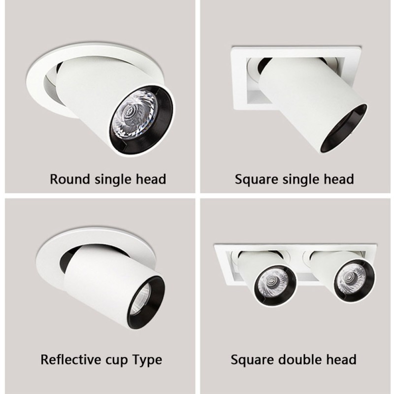 Led Downlight Dimmable 110/220V Spot Lamp 5/7/12W Down lights Ceiling Lamp Recessed Spot Lighting Fixture for Home Kitchen Store