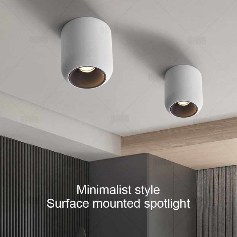 LED Downlight Ceiling Spotlights 7W 10W White Nordic Lighting Surface Mounted Spot Light AC110-220V Cylinder Ceiling Living Lamp