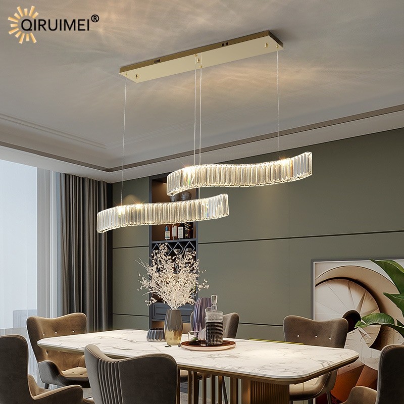 Simple Clear Crystal Home New Modern LED Chandelier Lights For Living Dining Room Bedroom Pendant Hall Bar Lamps Indoor Lighting