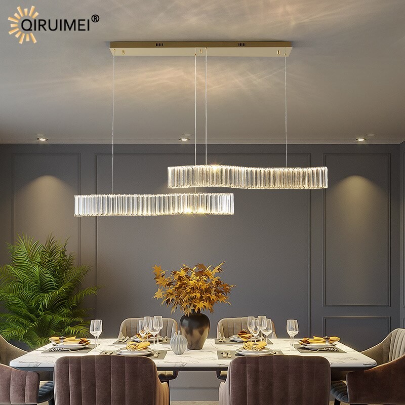 Simple Clear Crystal Home New Modern LED Chandelier Lights For Living Dining Room Bedroom Pendant Hall Bar Lamps Indoor Lighting