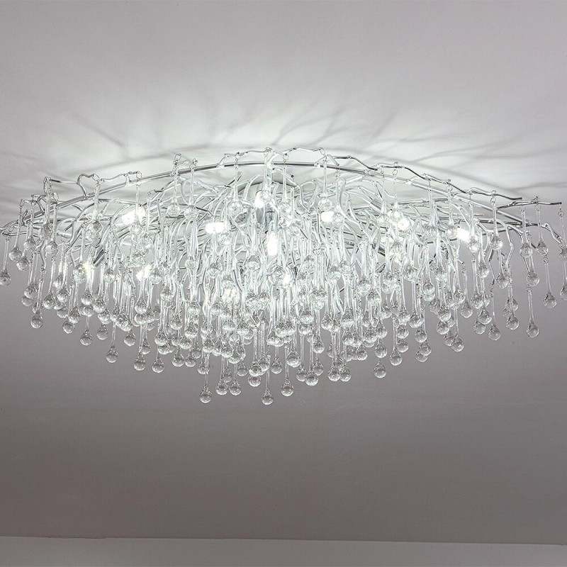 Modern Chrome Gold Crystal Chandeliers For Dining Room Luxury Branches Crystal Chandelier Living Room Decoration Bedroom Lustre