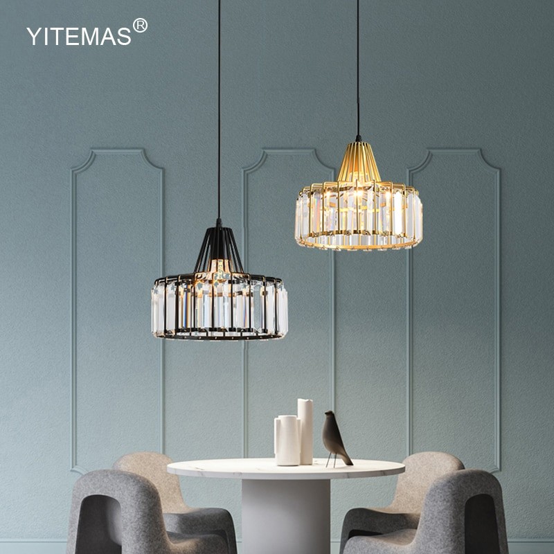 Mini Crystal Pendant Chandeliers Gold In Kitchen Island Hallway Entryway Small Black Chandeliers For Bedroom Bedside E27 Lamp
