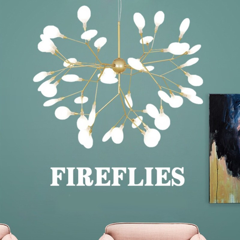 Modern Firefly Chandeliers Ceiling Light Living Room Dining Kitchen Home Decor Designer Pendente Led Lights Luxury Gold Hanglamp