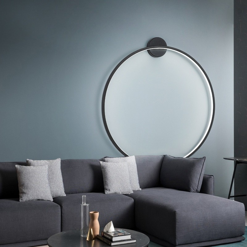 Simple Circle Background Decoration Lamps New Modern LED Wall Lights Living Room Bedroom Bedside Aisle Corridor Night Lighting