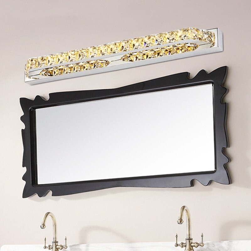 LED Wall Lamp Luxurious Crystal Luster Bathroom Mirror Front Wall Lights Bedroom Study Interior Wall Sconces Home Decor Luminary