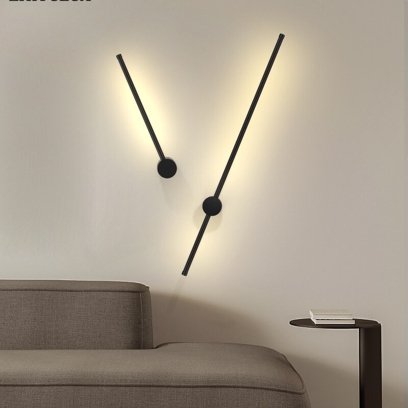 Simple Black White New Modern LED Wall Lights Living Study Room Bedroom Bedside Corridor Aisle Parlor Hall Lamps Indoor Lighting