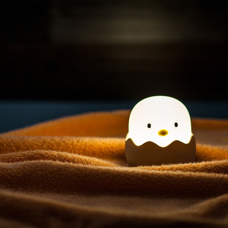 Eggshell Chicken Silicone Pat Lamp USB Night Light Charging Nursing Light Tumbler Cartoon Egg Children Led Table Lamp