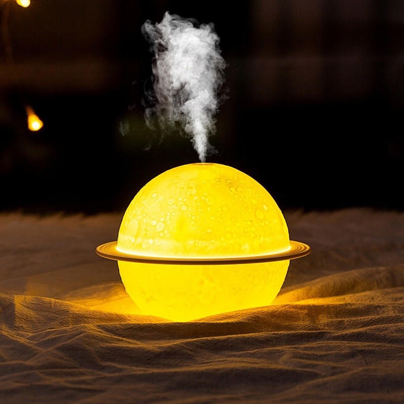 Planet Humidifier Night Light Aroma Oil Diffuser Portable Air Mist Maker Fogger Home 3D Moon Light Humidifier Diffuser