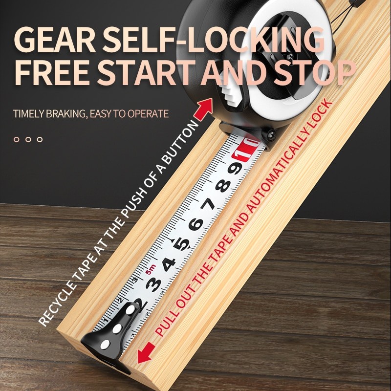 DELIXI Drop-resistant Wear-resistant Thickened Portable Tape Measure 3/5/7.5/10m Steel Tape Measure High-precision Ranging Tool