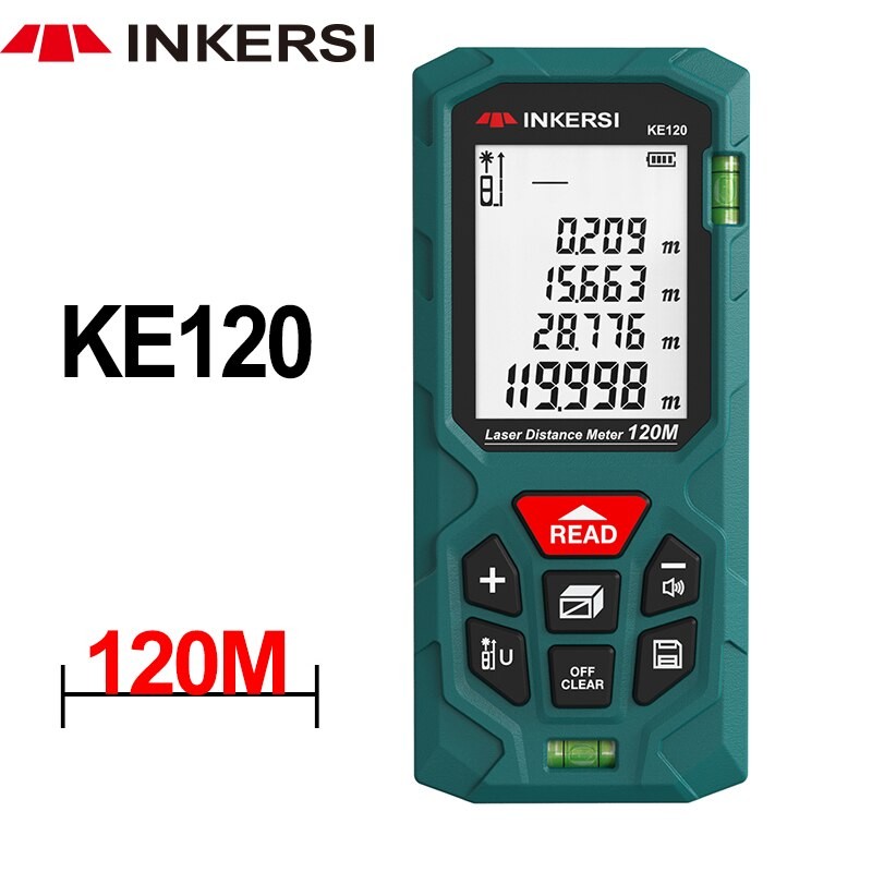 INKERSI Laser Rangefinder Digital Tape Measure 40/60/80/100/120m Lazer Trena Laser Distance Meter Accurate Roulette Range Finder