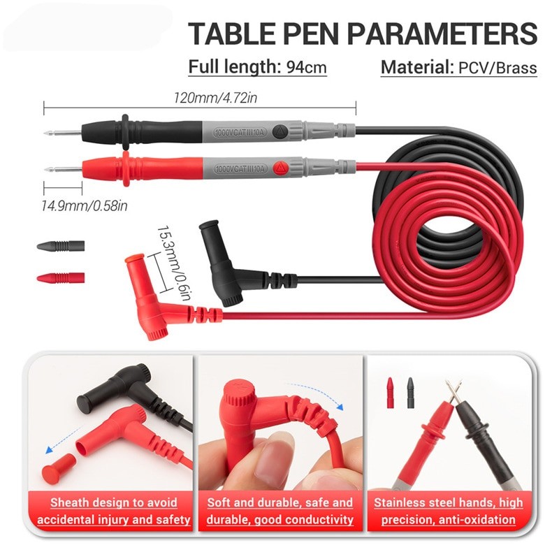 Intelligent Backlight Digital Display Clamp Meter High Precision Multi-Meter 400A AC/DC Clamp Ammeter