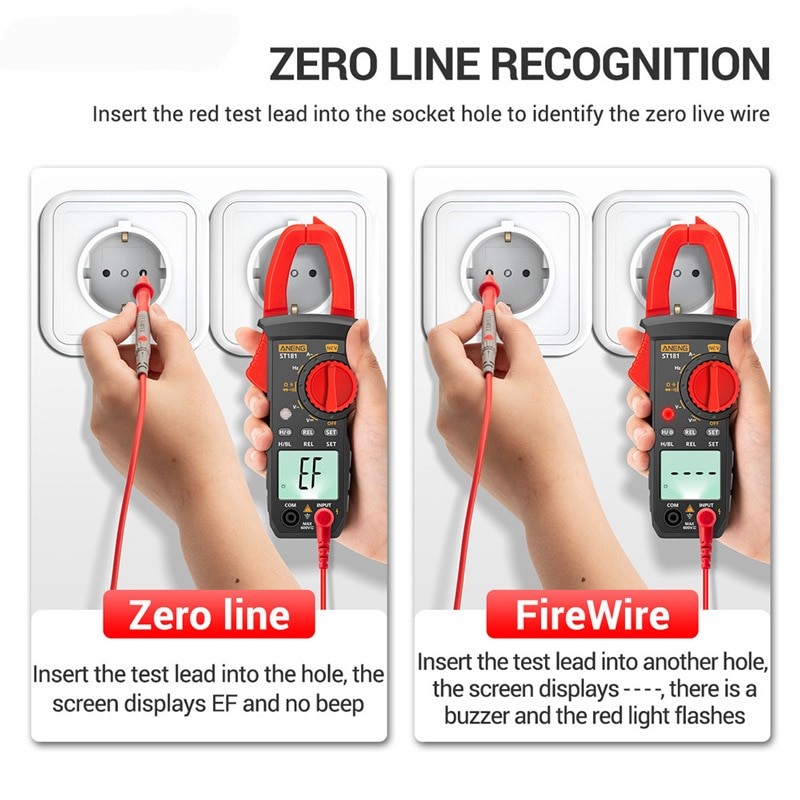 Intelligent Backlight Digital Display Clamp Meter High Precision Multi-Meter 400A AC/DC Clamp Ammeter