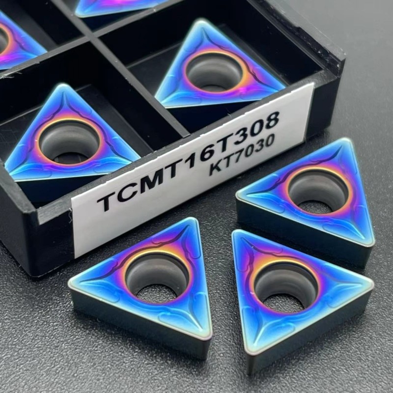 Carbide insert TCMT110204 TCMT16T304 KT7030 HRC60 nano blue metal turning tool external turning tools TCMT 110204 milling cutter