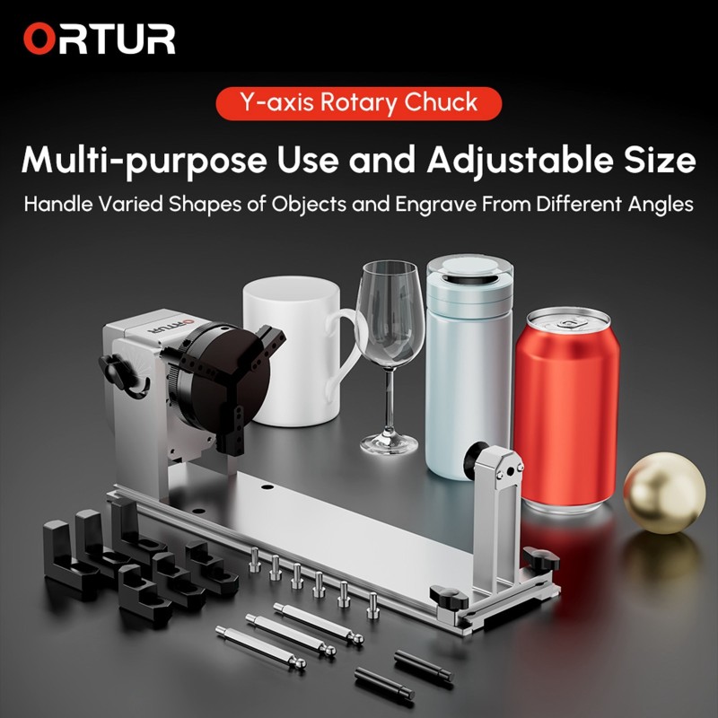 Ortur Y-axis Rotary Chuck for Laser Engraver (YRC1.0) Laser Engraving Machine Accessories