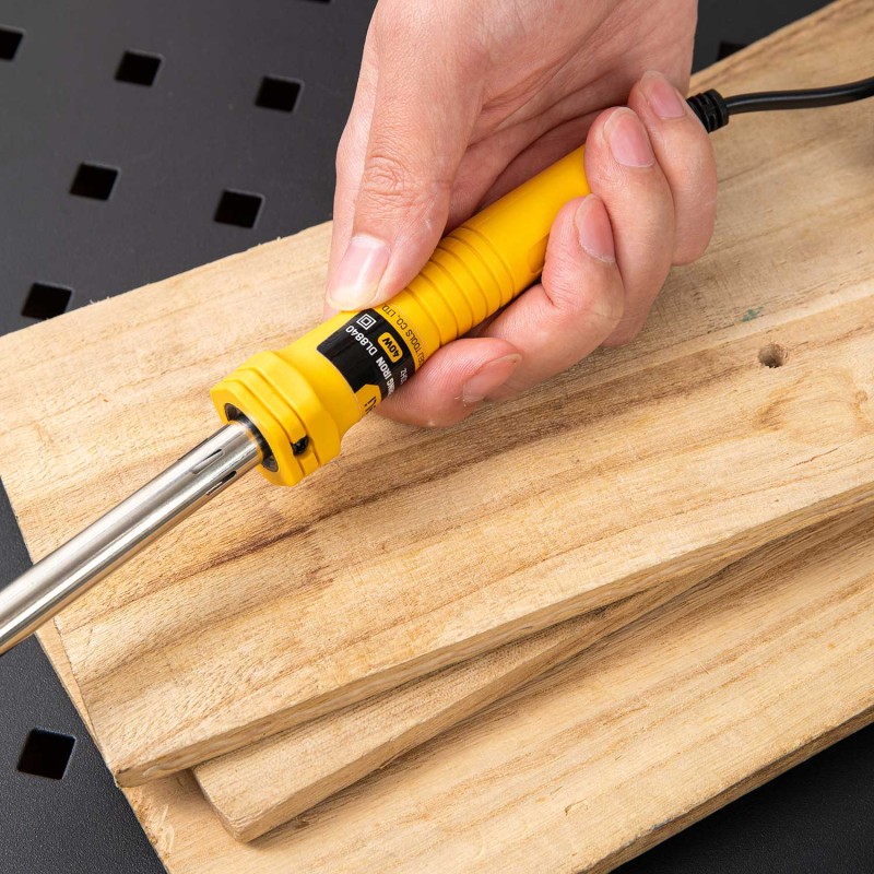 Deli 30W Electric Soldering Iron Stainless Steel Material Pointed Bracket Welding Tools Electrician Tools EDL8830