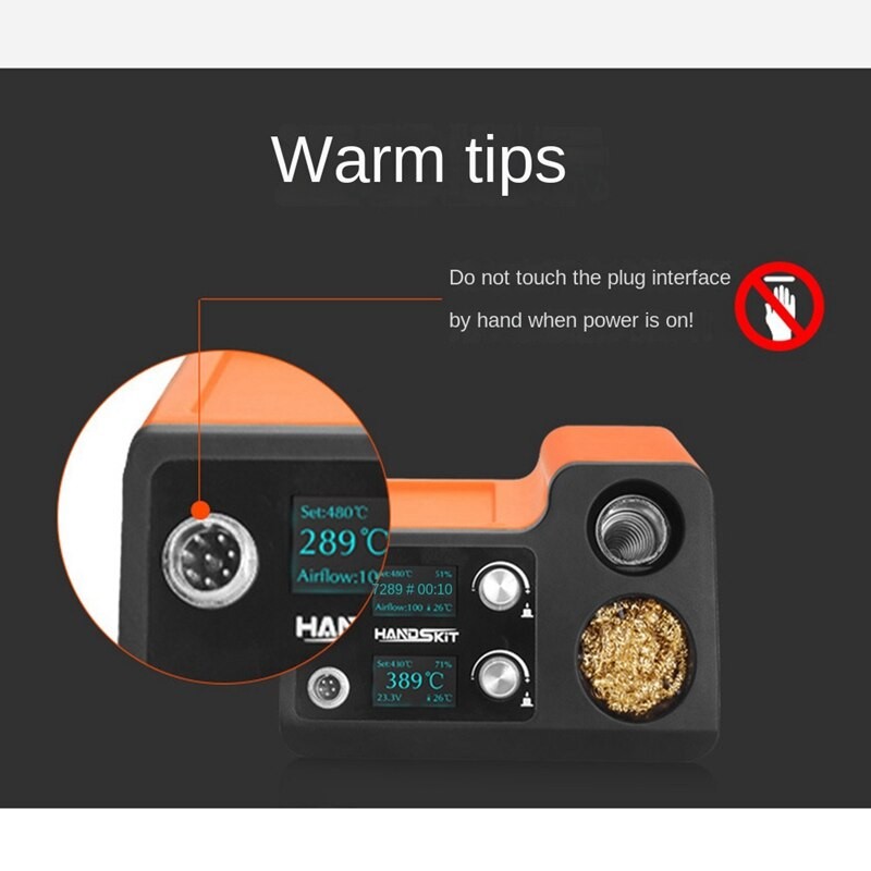 HANDSKIT 858 T12 Hot Air Desoldering Station Electric Soldering Iron Welding Station Digital Display EU Plug