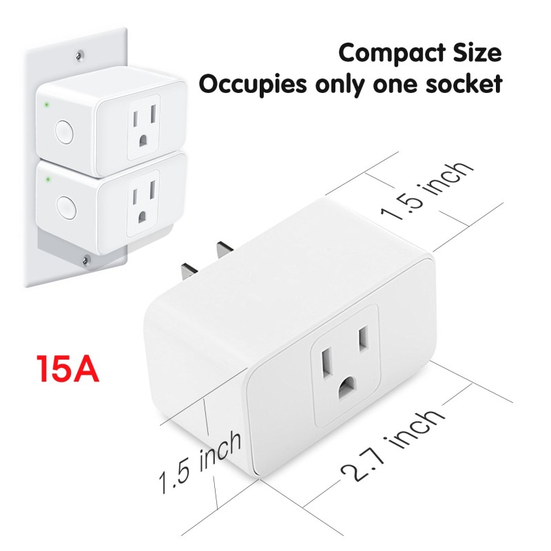 Meross HomeKit Smart Plug Mini WiFi Socket US Version App Remote Voice Control Support Alexa Google Assistant SmartThings