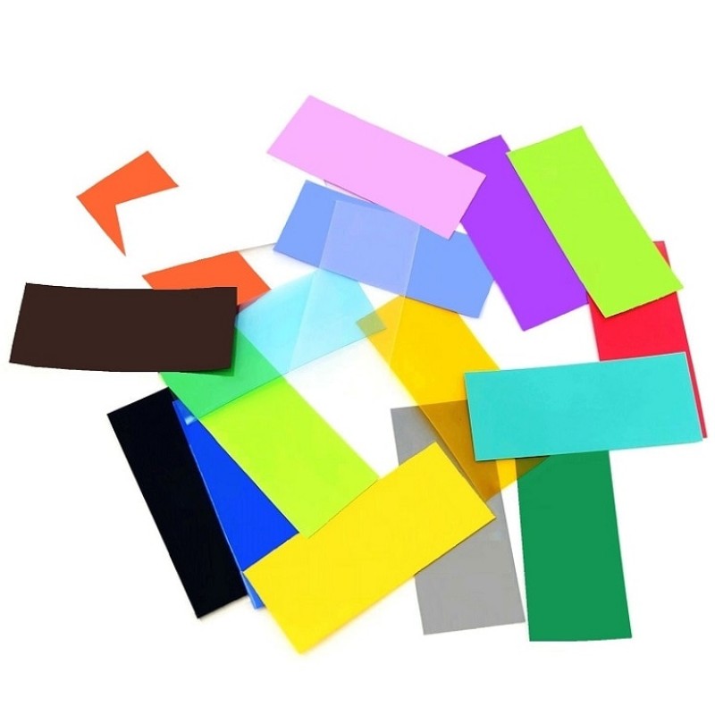 20/500pcs 18650 Battery Film Tape PVC Heat Shrink Tube   Precut Shrinkable Sleeve Tubing Protect Pipe Cover for Batteries Wrap