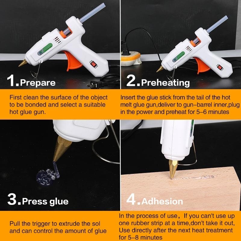 EW Hot Melt Glue Stick High Temperature Resistant White Transparent Glue Stick Manual High Viscosity Hot Melt Stick 7MM*15cm Hot
