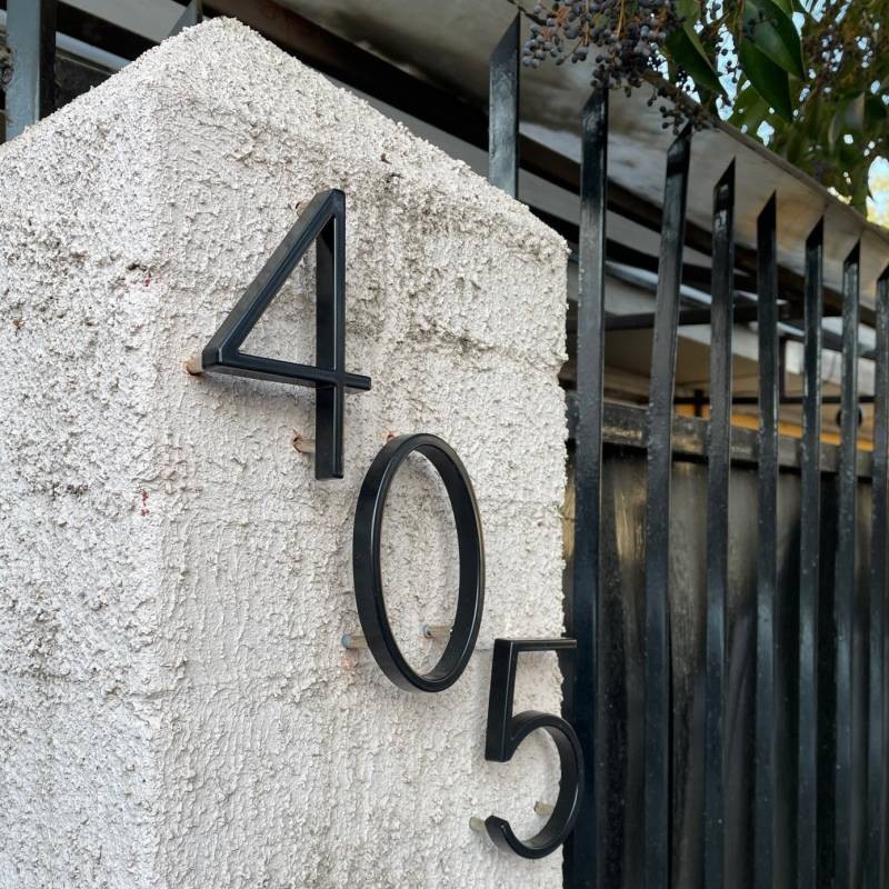 125mm Floating House Number Letters Big Modern Door Alphabet Home Outdoor 5 in.Black Numbers Address Plaque Dash Slash Sign #0-9
