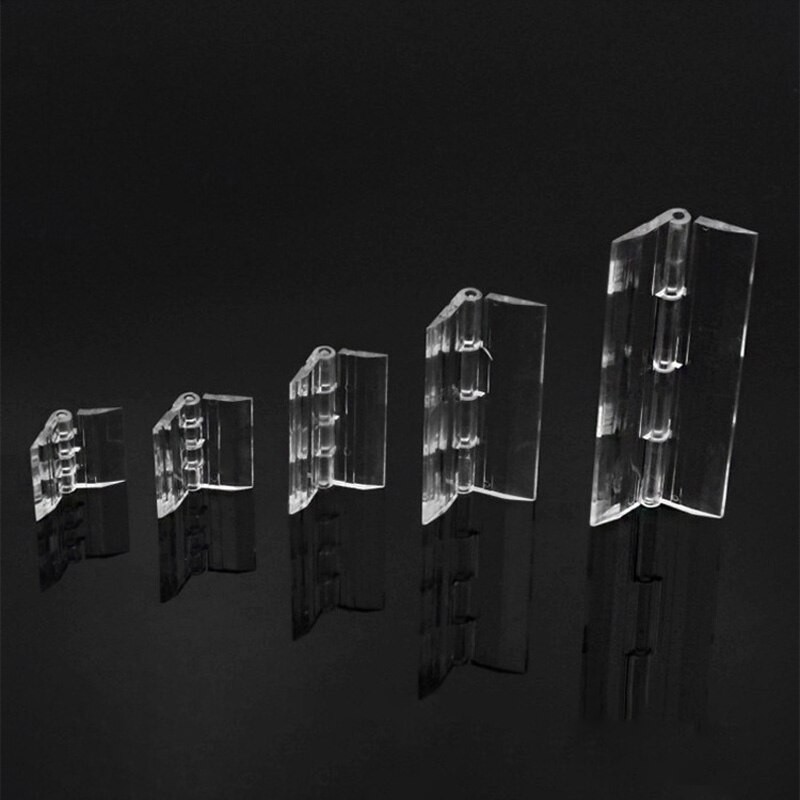 10Pcs Transparent Plastic Folding Hinges Durable Clear Acrylic Hinge Tools Cabinet Hardware Furniture  Cabinet Door Hinges