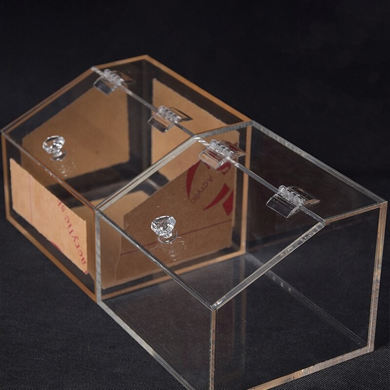 10Pcs Transparent Plastic Folding Hinges Durable Clear Acrylic Hinge Tools Cabinet Hardware Furniture  Cabinet Door Hinges