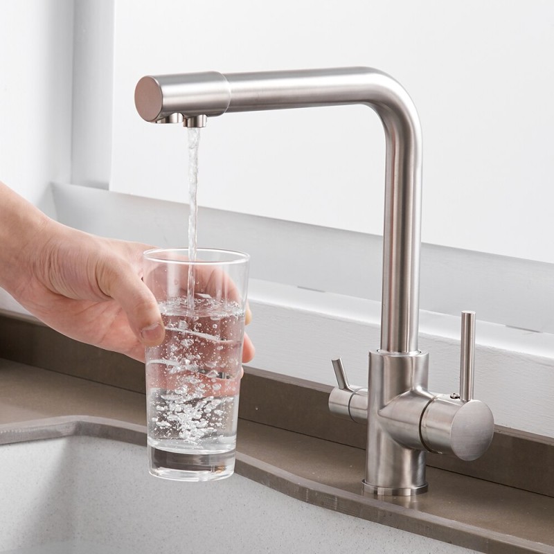 Israel G3/8 Basin Faucets Filter Kitchen Faucets Deck Mounted Mixer Tap 360 Rotation with Water Purification Features Mixer Tap