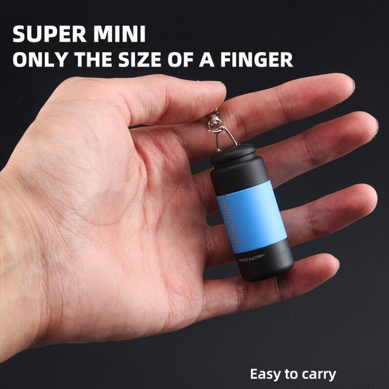 MINI USB Rechargeable Flashlight Keychain Torch Finger Light Camping Light Suitable for Doctor, Reading, Outdoor