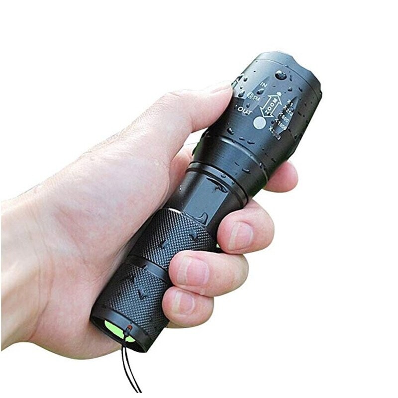 A100 Outdoor LED Flashlight T6 Rechargeable Zoom Mini Power Torch