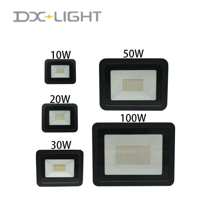 Ultra-thin 10W 20W 30W 50W 100W LED Flood Light 110V/220V Floodlight Spotlight IP68 Waterproof Outdoor Garden Lamp