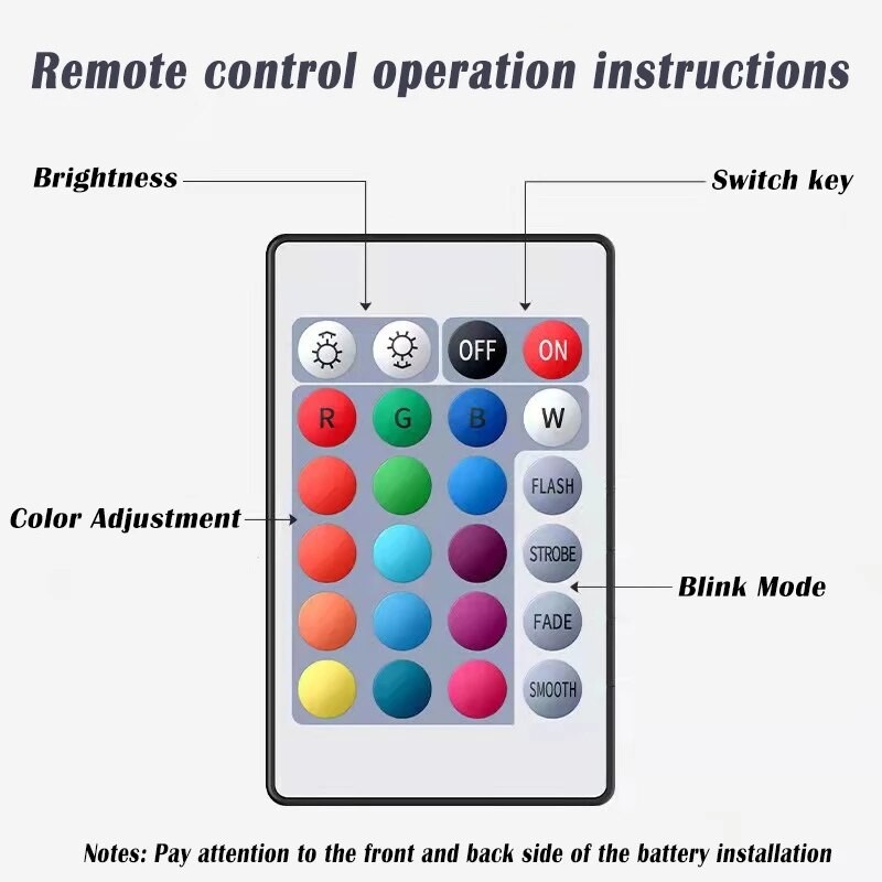 RGB Remote Control Submersible Light IP68 Waterproof Underwater Lights Pond Swimming Pool Decorative Night Lamps Vase Aquarium