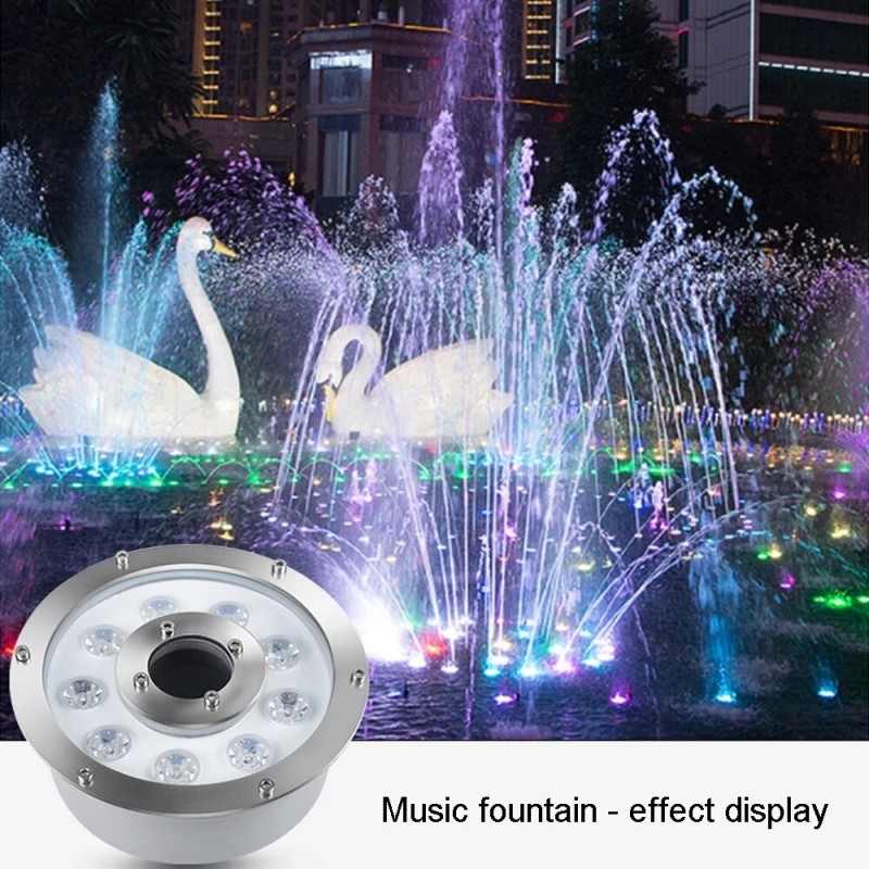 Led fountain light 6w 12w 18w Led Pool Light Free AC/DC 12V 24V Underwater Lights Fountains Waterproof Ip68 RGB Garden Pond Lamp