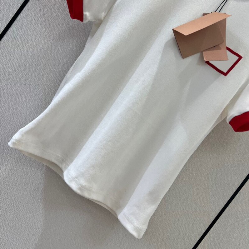 High-quality T-shirts Women's Casual Simple and Versatile Small Contrast Slim Short-sleeved T-shirt