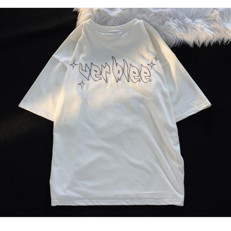 Y2K Summer Pure Cotton Tees Loose Kawaii WomenÃ¢â‚¬â„¢S Oversized T Shirts Anime Streetwear Harajuku Short Sleeve T Shirts Tops Clothes