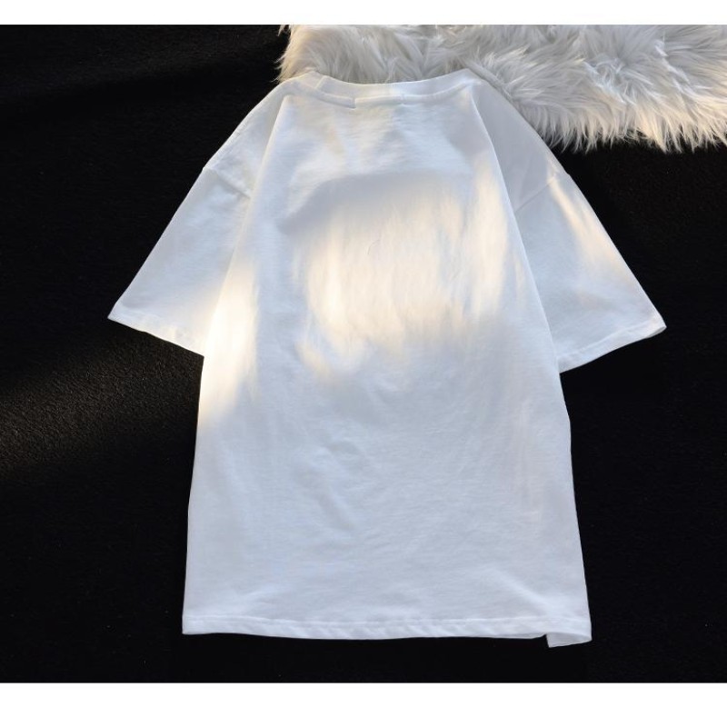 Y2k Tops Tees Summer Pure Cotton Harajuku Short Sleeve Oversized T Shirts For Women's Kawaii Streetwear Anime T Shirts Clothes