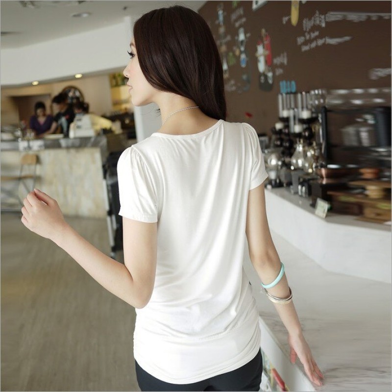 new summer short-sleeved large size woman wave point chiffon tops Blouses for women shirt short-sleeved clothing clothes