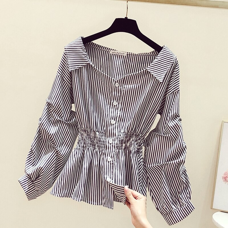 Spring Western Style Blouse Waist Shirt Design Recipients Top Girls Puffed Sleeves White Shirt Womens Tops and Blouses