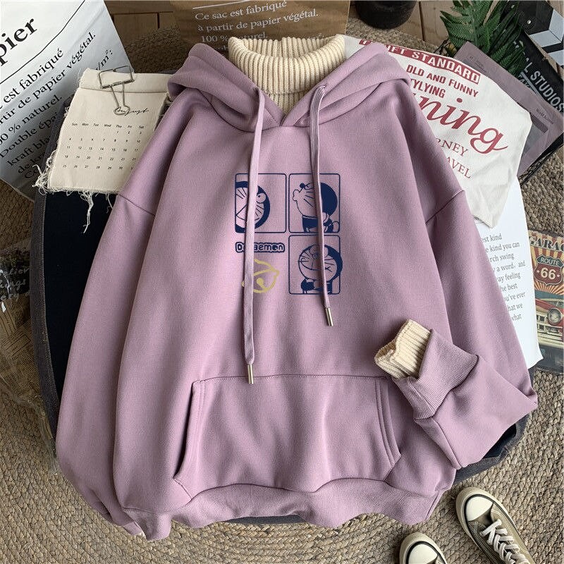 Hooded High Neck Women's Pullover 2021 Autumn Winter Women's Hoodie Street Casual Fashion Fake Two Loose Women's Blouse