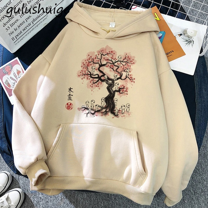 Sweatshirt Totoro Studio Ghibli Cute Anime Funny Cartoon Hoodie Spirited Away Women Harajuku Ullzang Kawaii Graphic Hoody Female