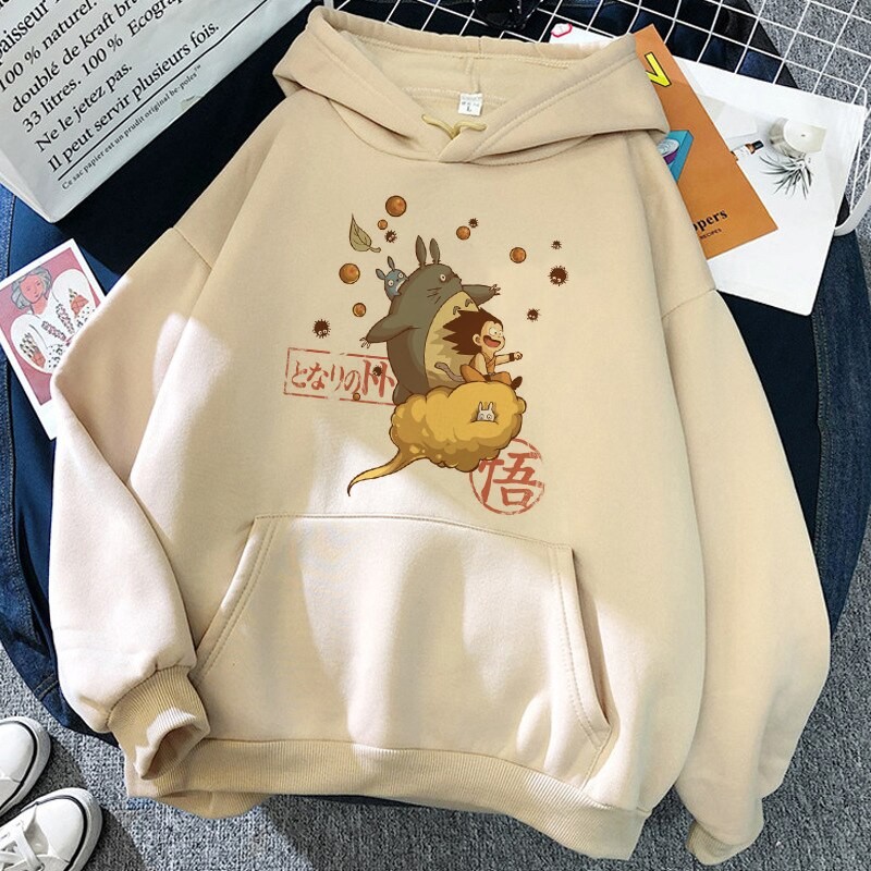 Sweatshirt Totoro Studio Ghibli Cute Anime Funny Cartoon Hoodie Spirited Away Women Harajuku Ullzang Kawaii Graphic Hoody Female