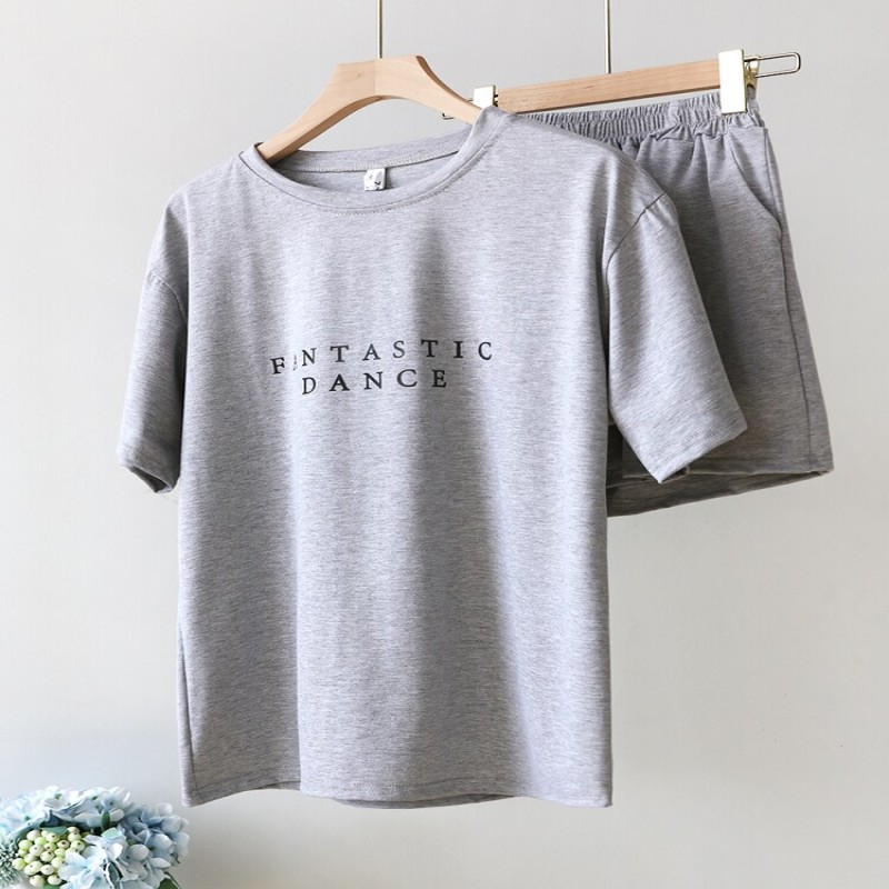 Casual Summer Top and Shorts Set for Women Tracksuit Two-piece Suit Female Sports Short Sleeve Print Letter Classic Women's Suit