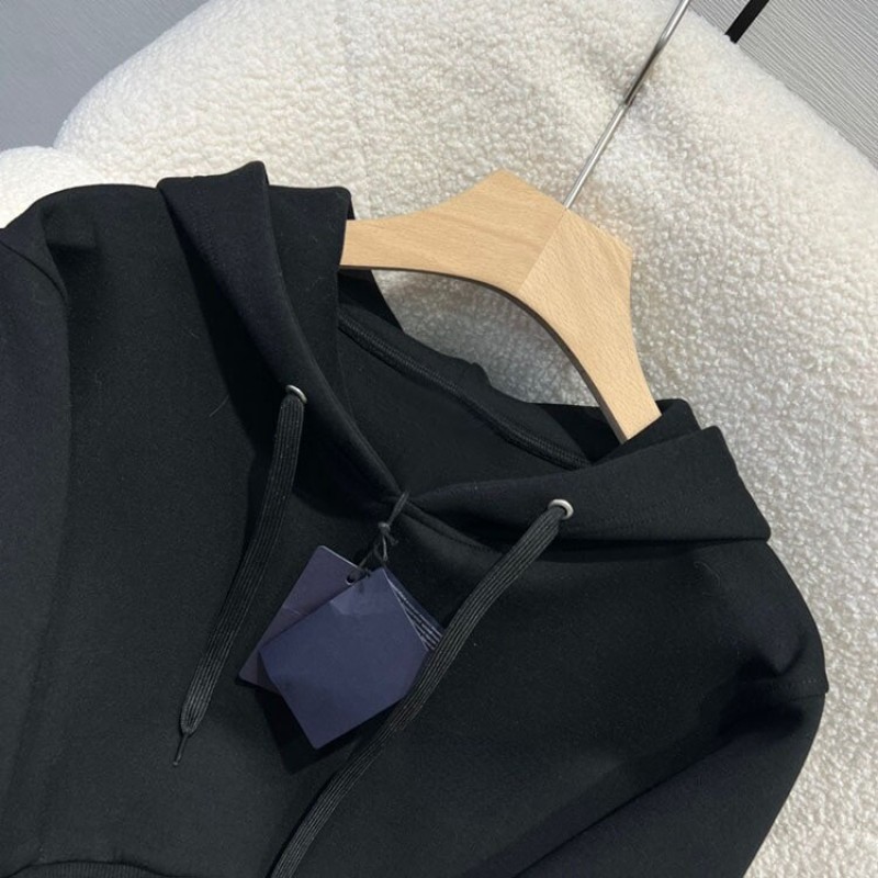 High Quality Shorts Sports Suit Women's Sports Casual Style Space Cotton Hooded Sweater+shorts Suit