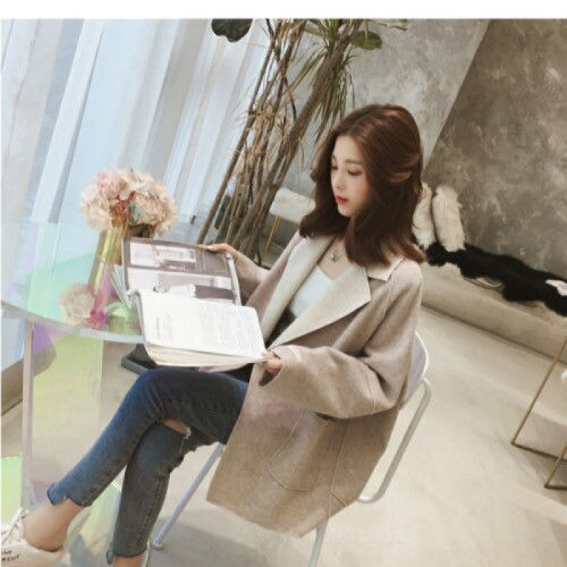 Women's Medium and Long Coat 2022 Spring Lapel Long Sleeve Coat Office Fashion Women's Coat Coat Casual Windbreaker Women's Wear