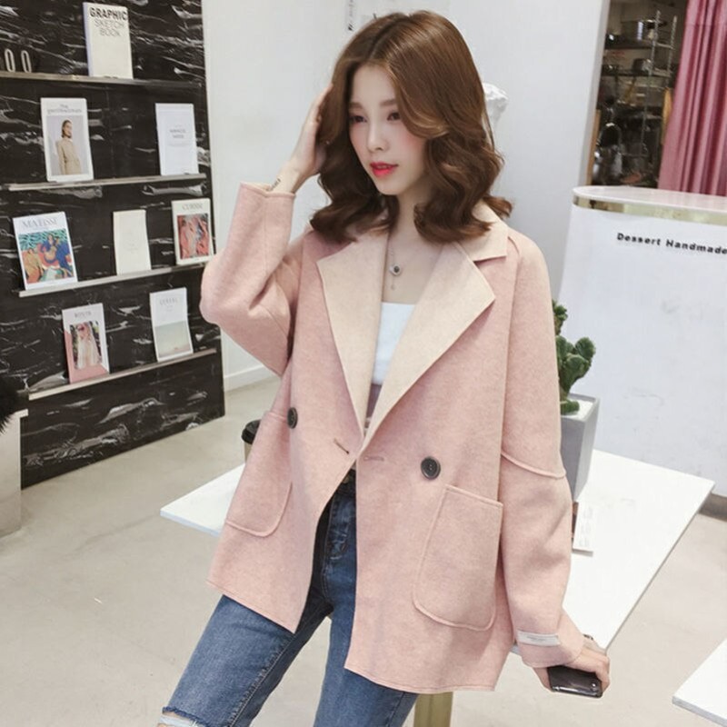 Women's Medium and Long Coat 2022 Spring Lapel Long Sleeve Coat Office Fashion Women's Coat Coat Casual Windbreaker Women's Wear