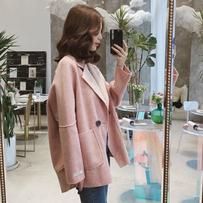 Women's Medium and Long Coat 2022 Spring Lapel Long Sleeve Coat Office Fashion Women's Coat Coat Casual Windbreaker Women's Wear