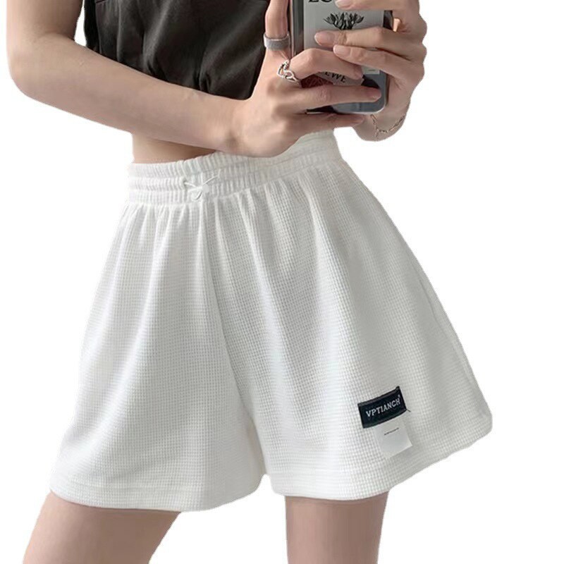 Women's Shorts Casual Sports Shorts Bottoms Hot Pants Homewear Elastic Waist Pockets Solid Casual High Waisted Leg Leisure