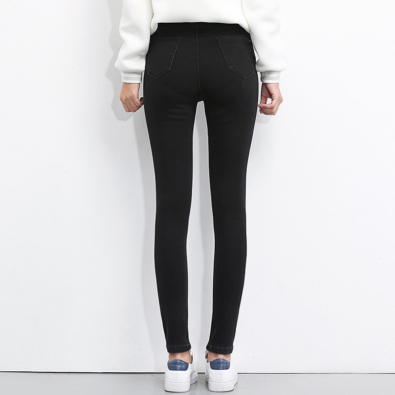 Women's Jean High Waist Lady Black Jeans Plus Size Women High Elastic Skinny Pants Stretchy Women Stretch Jeans Pencil Jeans